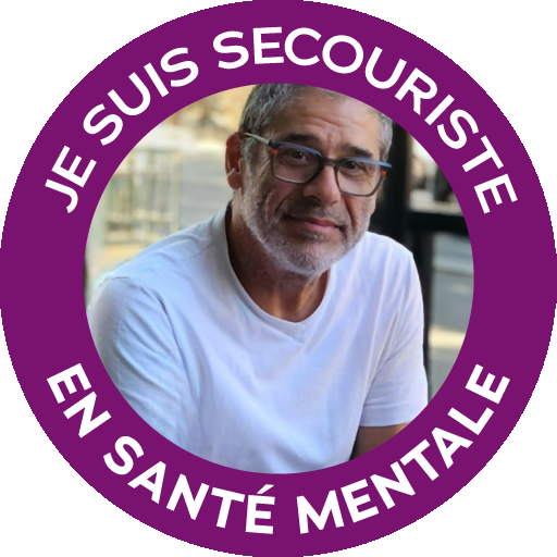 Badge Je suis secouriste en santé mentale